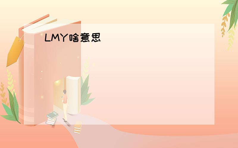 LMY啥意思