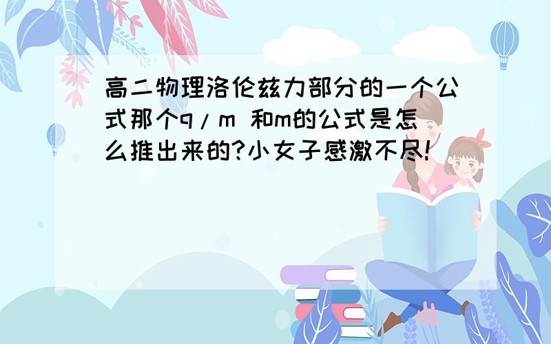 高二物理洛伦兹力部分的一个公式那个q/m 和m的公式是怎么推出来的?小女子感激不尽!