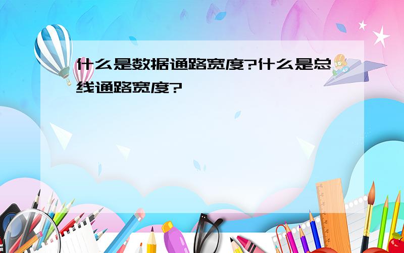 什么是数据通路宽度?什么是总线通路宽度?