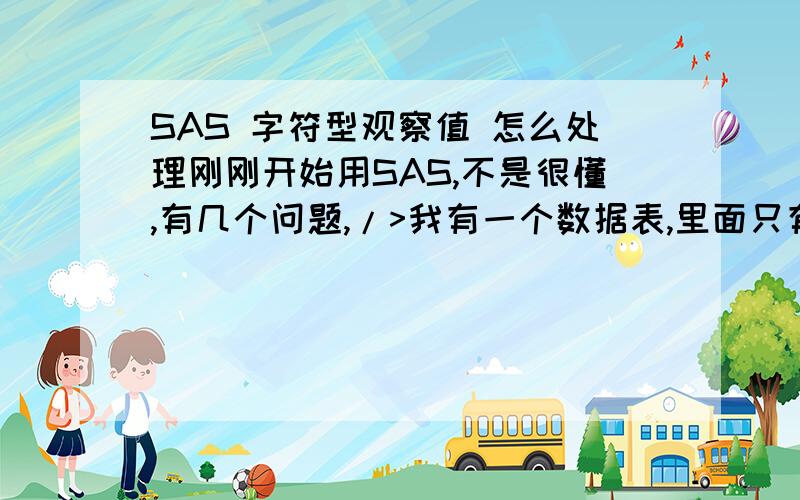 SAS 字符型观察值 怎么处理刚刚开始用SAS,不是很懂,有几个问题,/>我有一个数据表,里面只有一列全是名字,一共5000个,我需要输出 每个名字的长度 名字的平均长度 需要画一个每个名字长度的hi