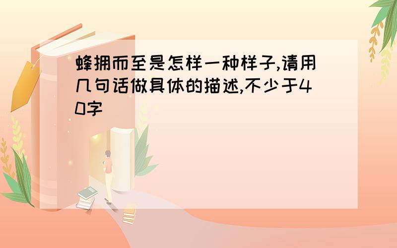 蜂拥而至是怎样一种样子,请用几句话做具体的描述,不少于40字