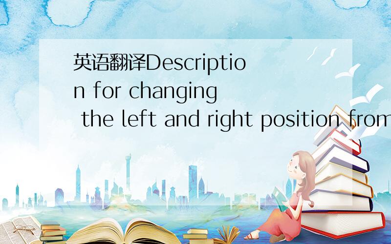 英语翻译Description for changing the left and right position from the stepper motorWT 365.0.0.without the protection cover2.we lose this lock3.we screwed this bolt in this axis.4.we pushed the axis out .5 we pushed this guide out .6 we pushed &qu