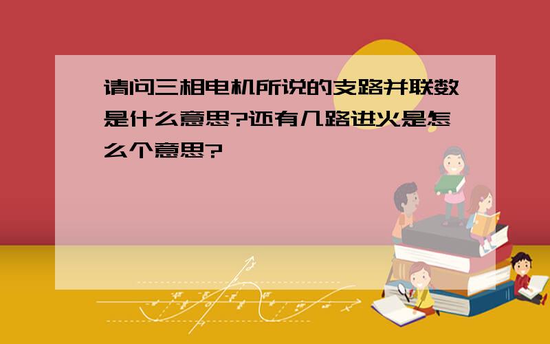 请问三相电机所说的支路并联数是什么意思?还有几路进火是怎么个意思?