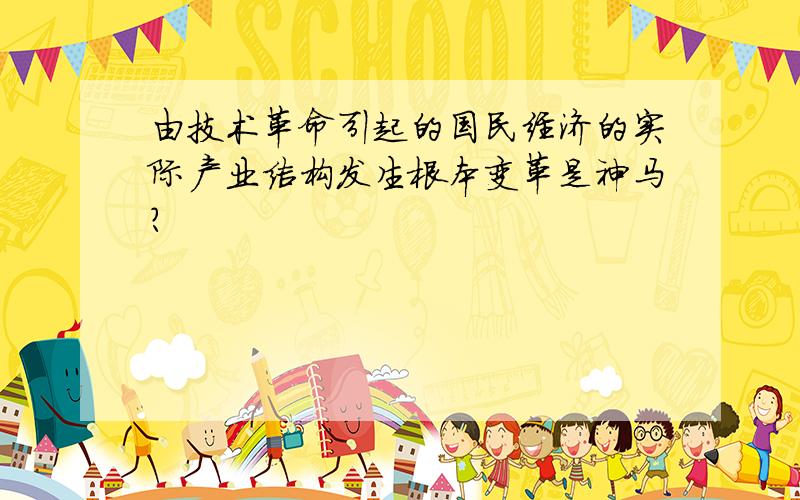 由技术革命引起的国民经济的实际产业结构发生根本变革是神马?