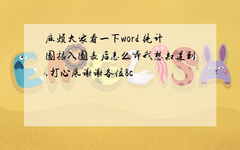 麻烦大家看一下word 统计图插入图表后怎么弄我想知道到,打心底谢谢各位8c