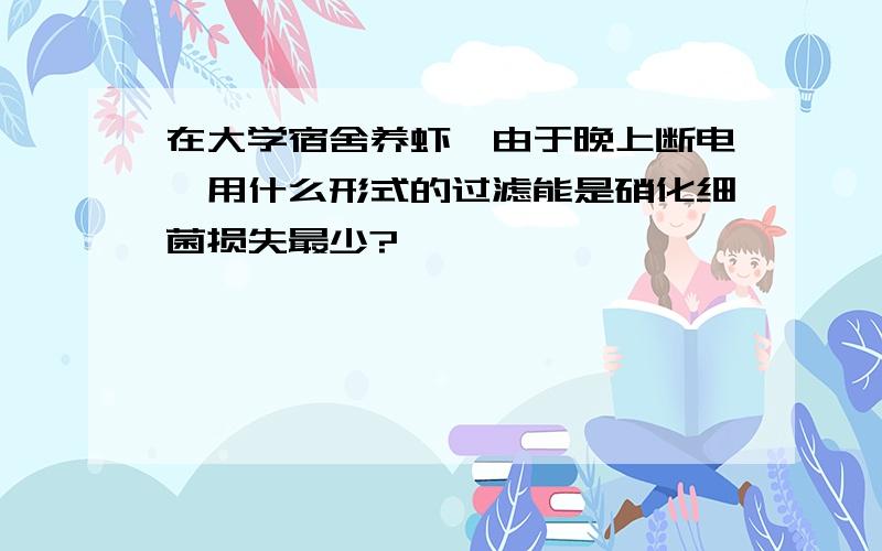 在大学宿舍养虾,由于晚上断电,用什么形式的过滤能是硝化细菌损失最少?