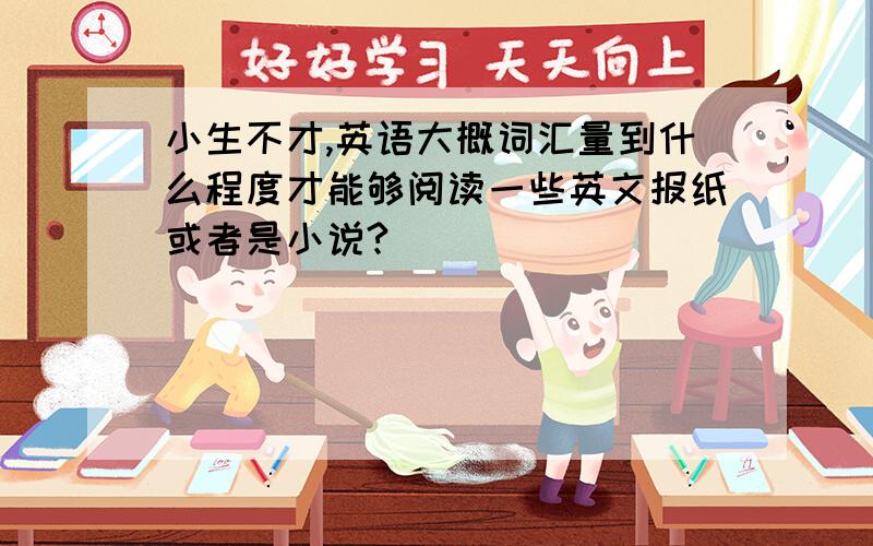 小生不才,英语大概词汇量到什么程度才能够阅读一些英文报纸或者是小说?