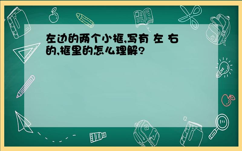 左边的两个小框,写有 左 右的,框里的怎么理解?