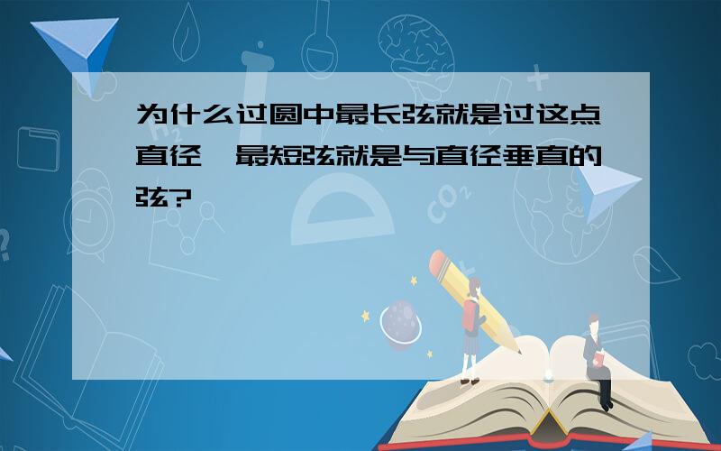 为什么过圆中最长弦就是过这点直径,最短弦就是与直径垂直的弦?