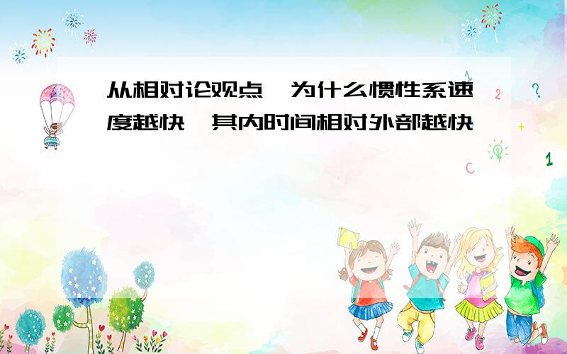 从相对论观点,为什么惯性系速度越快,其内时间相对外部越快