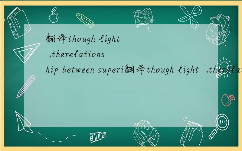 翻译though light ,therelationship between superi翻译though light  ,therelationship  between  superior  men  is  of  the  kind  that  lasts  long.though  sweet,that   between  inferior  men  is  easier to break.