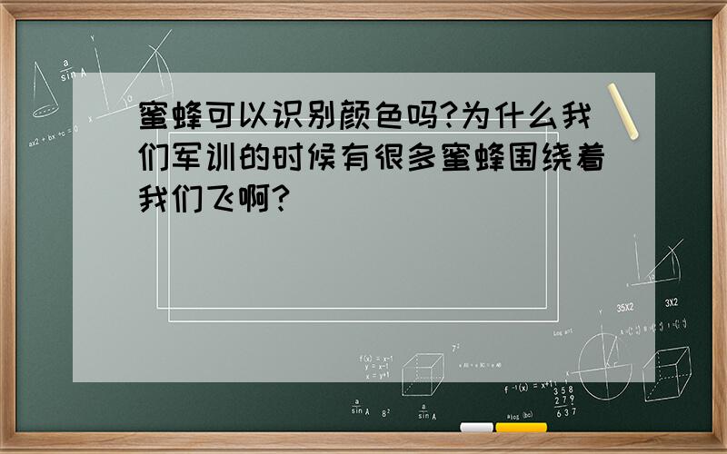 蜜蜂可以识别颜色吗?为什么我们军训的时候有很多蜜蜂围绕着我们飞啊?