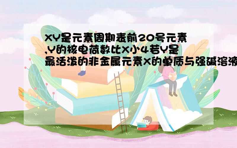 XY是元素周期表前20号元素,Y的核电荷数比X小4若Y是最活泼的非金属元素X的单质与强碱溶液反应的离子方程式