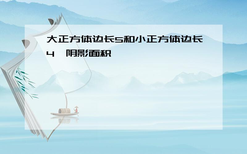 大正方体边长5和小正方体边长4,阴影面积