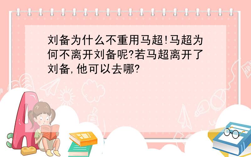 刘备为什么不重用马超!马超为何不离开刘备呢?若马超离开了刘备,他可以去哪?