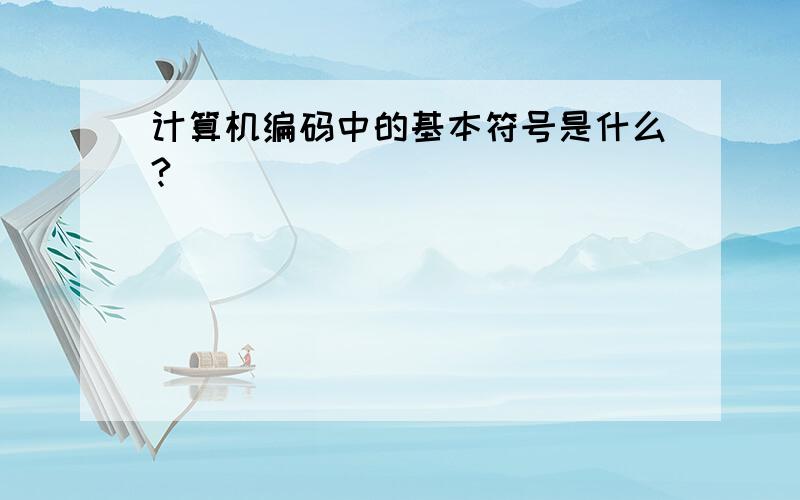 计算机编码中的基本符号是什么?