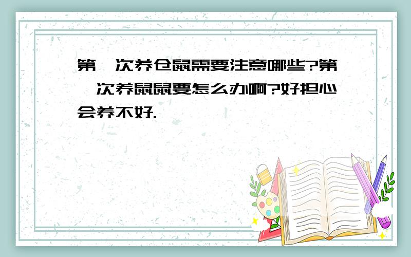 第一次养仓鼠需要注意哪些?第一次养鼠鼠要怎么办啊?好担心会养不好.