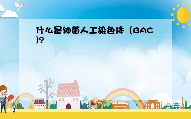 什么是细菌人工染色体（BAC)?