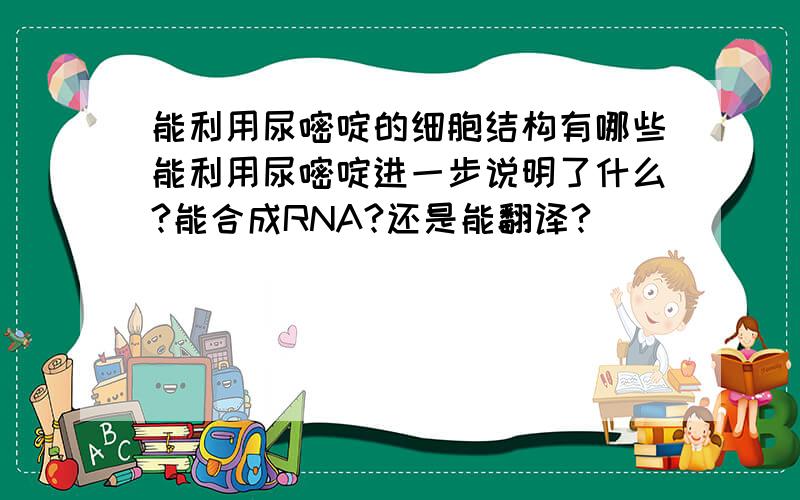 能利用尿嘧啶的细胞结构有哪些能利用尿嘧啶进一步说明了什么?能合成RNA?还是能翻译?