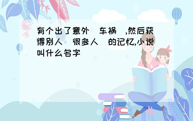 有个出了意外（车祸),然后获得别人(很多人)的记忆,小说叫什么名字