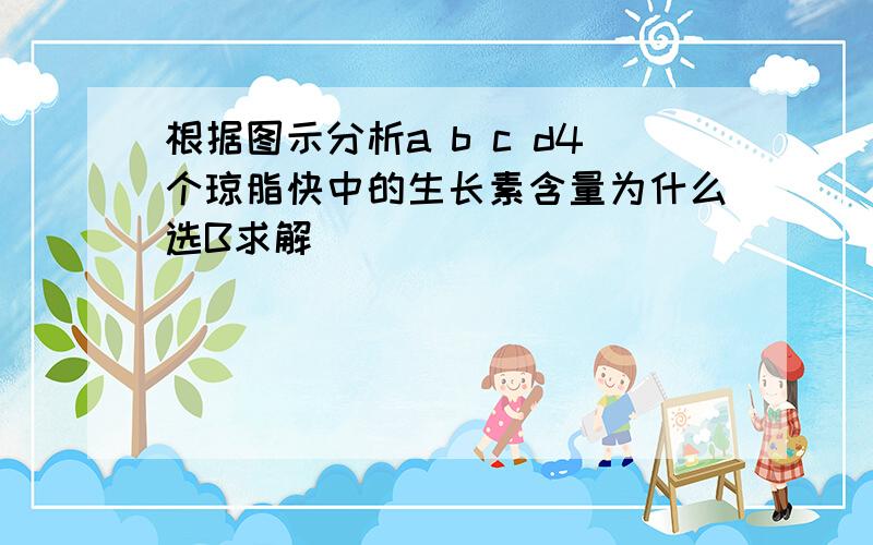 根据图示分析a b c d4个琼脂快中的生长素含量为什么选B求解