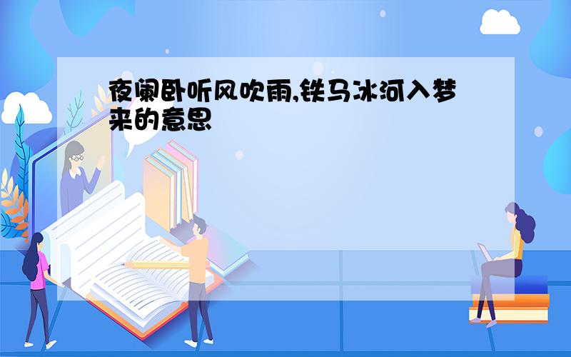 夜阑卧听风吹雨,铁马冰河入梦来的意思