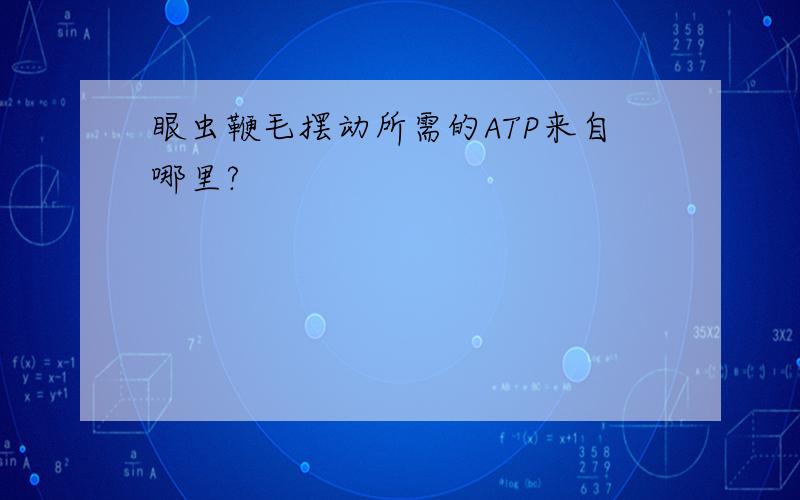 眼虫鞭毛摆动所需的ATP来自哪里?