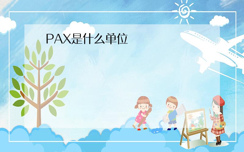 PAX是什么单位