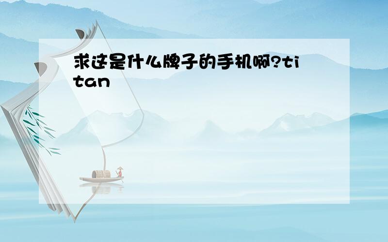 求这是什么牌子的手机啊?titan