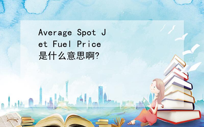 Average Spot Jet Fuel Price 是什么意思啊?