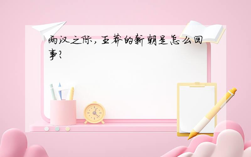 两汉之际,王莽的新朝是怎么回事?