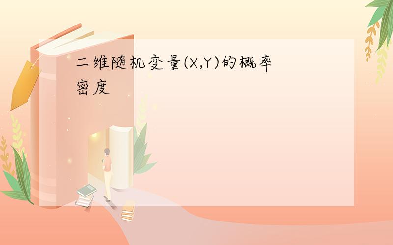 二维随机变量(X,Y)的概率密度