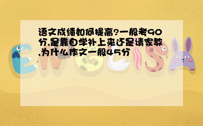 语文成绩如何提高?一般考90分,是靠自学补上来还是请家教,为什么作文一般45分