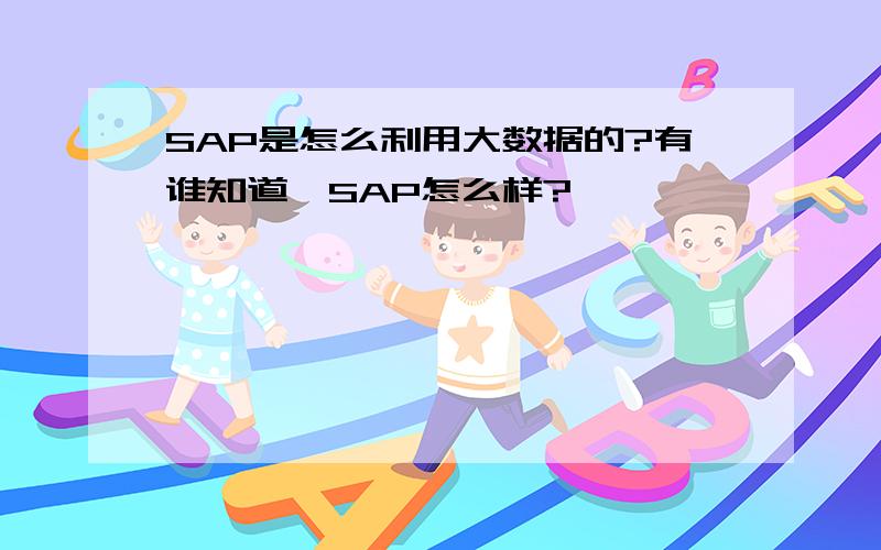 SAP是怎么利用大数据的?有谁知道,SAP怎么样?