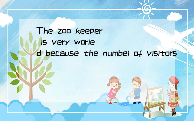 The zoo keeper is very woried because the numbei of visitors _____smaller and smaller.空格上为什么不是is becaming （正确答案是became）