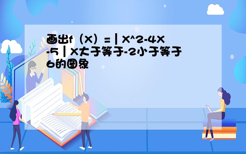 画出f（X）=｜X^2-4X-5｜X大于等于-2小于等于6的图象