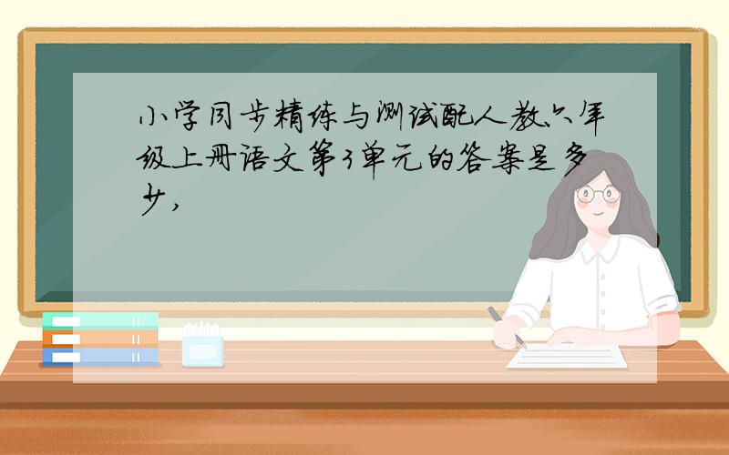 小学同步精练与测试配人教六年级上册语文第3单元的答案是多少,