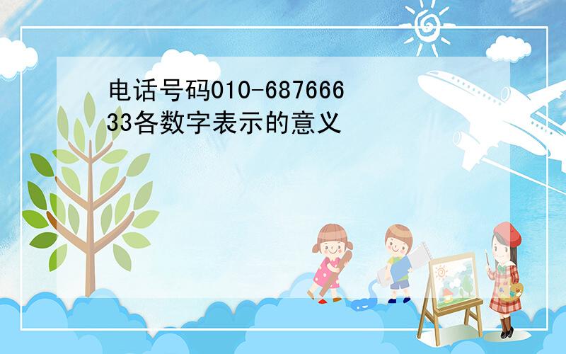 电话号码010-68766633各数字表示的意义