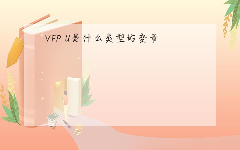 VFP U是什么类型的变量