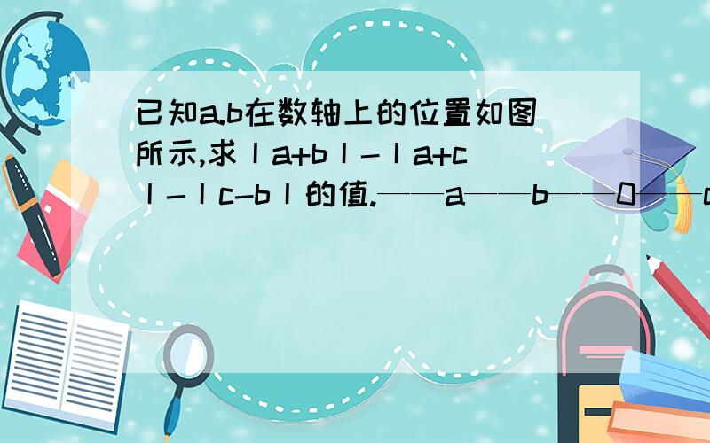 已知a.b在数轴上的位置如图所示,求丨a+b丨-丨a+c丨-丨c-b丨的值.——a——b——0——c——》