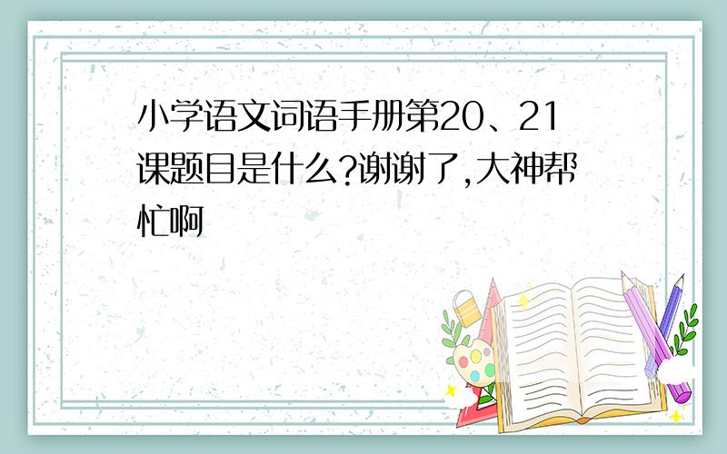 小学语文词语手册第20、21课题目是什么?谢谢了,大神帮忙啊