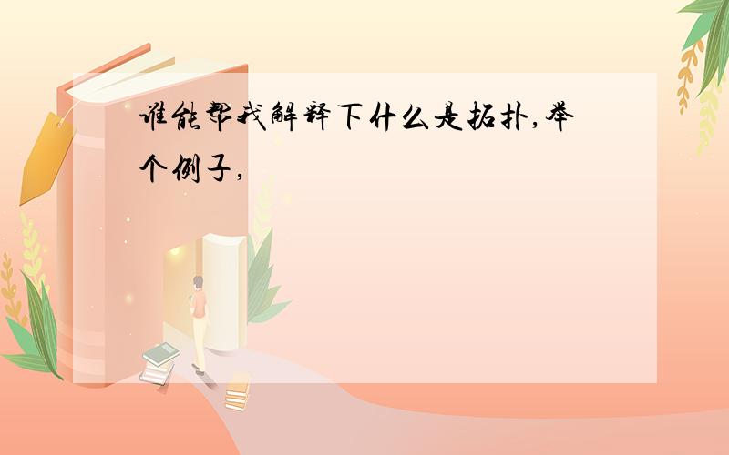 谁能帮我解释下什么是拓扑,举个例子,