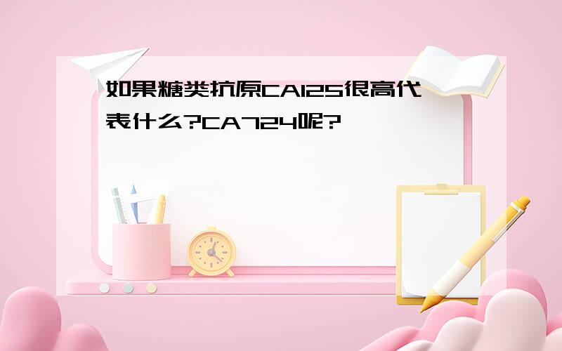 如果糖类抗原CA125很高代表什么?CA724呢?