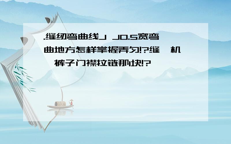 .缝纫弯曲线J J0.5宽弯曲地方怎样掌握弄匀!?缝仞机,裤子门襟拉链那1块!?