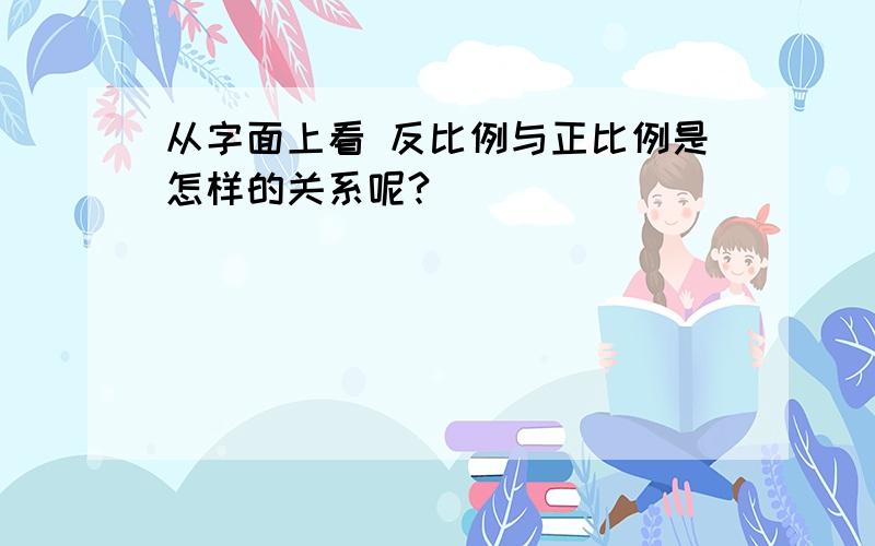 从字面上看 反比例与正比例是怎样的关系呢?