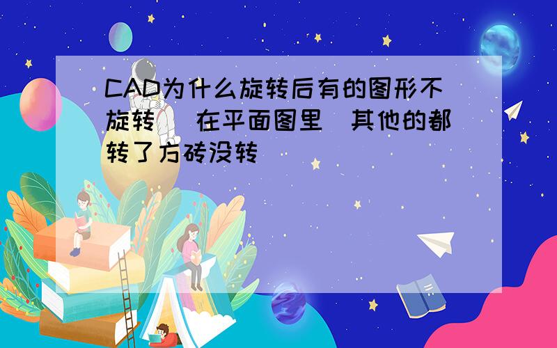 CAD为什么旋转后有的图形不旋转 （在平面图里）其他的都转了方砖没转