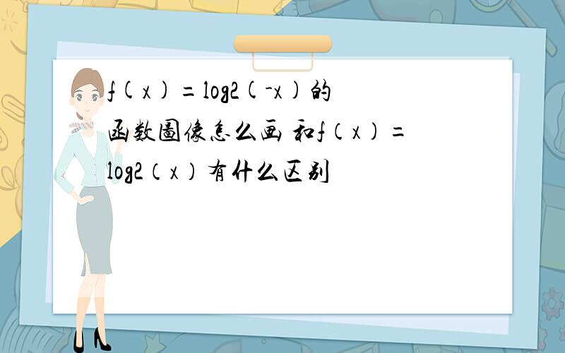 f(x)=log2(-x)的函数图像怎么画 和f（x）=log2（x）有什么区别