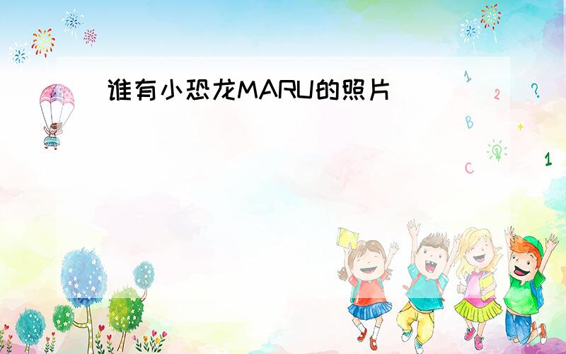 谁有小恐龙MARU的照片