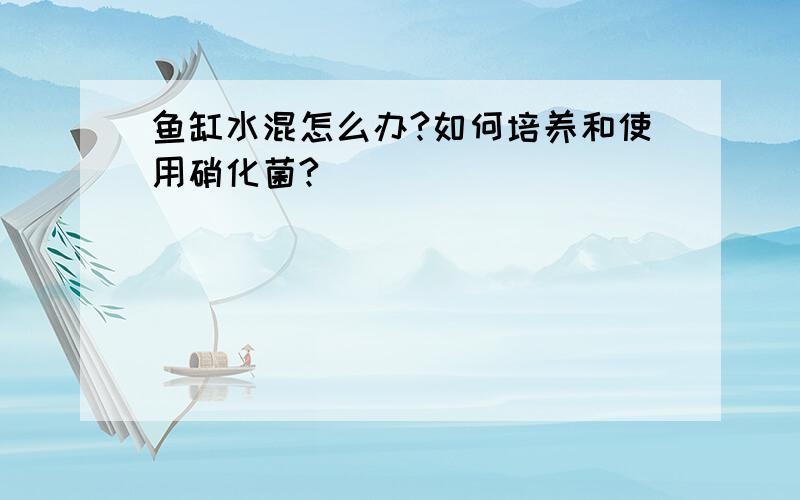 鱼缸水混怎么办?如何培养和使用硝化菌?