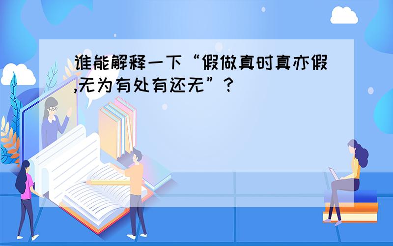 谁能解释一下“假做真时真亦假,无为有处有还无”?